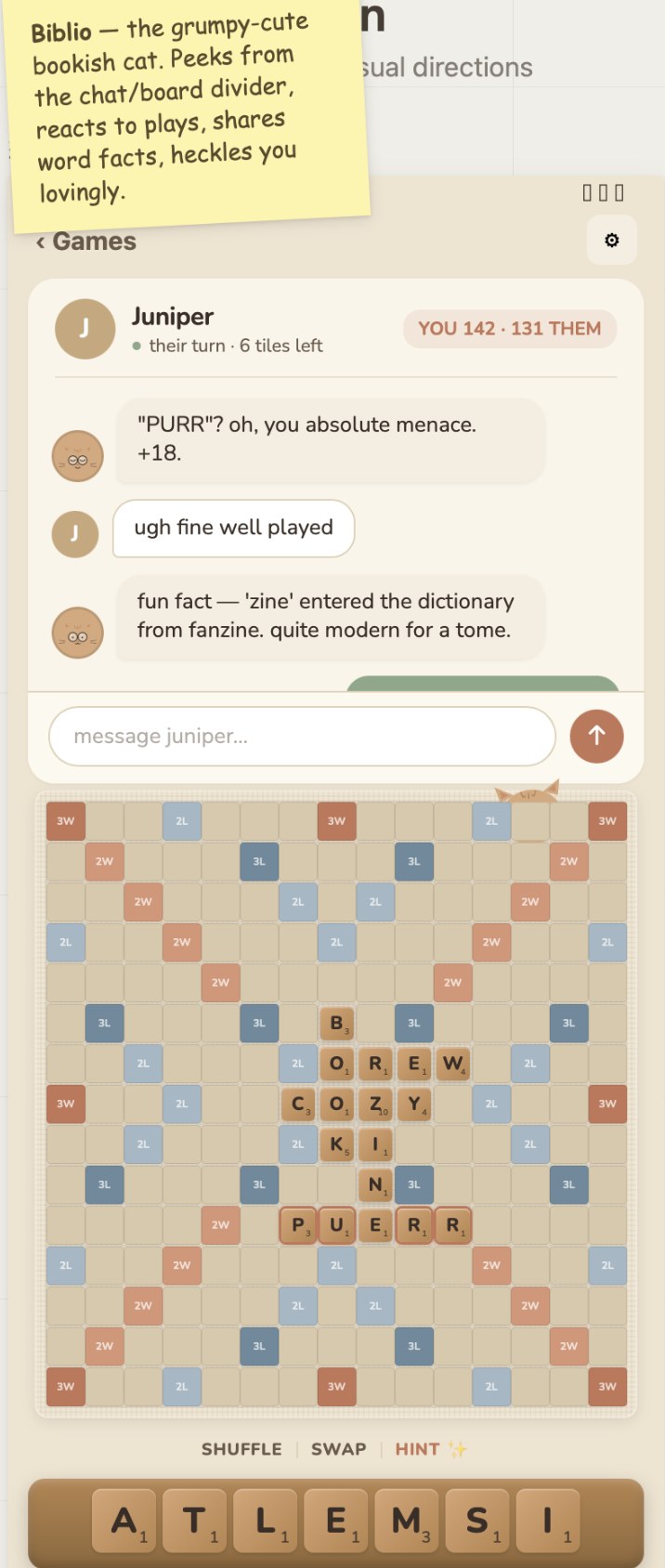 Long Words game screen design reference